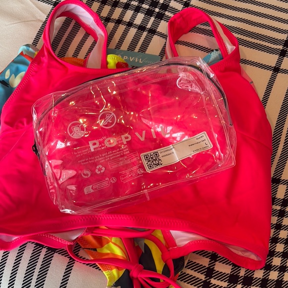 Popvil Vibrant Pink and Multicolor Bikini Set - Picture 7 of 7